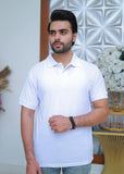 Men Short Sleeve Polo Shirt White