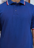 Men Short Sleeve Polo Shirt Navy Blue