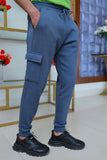 Men Trousers With An Elastic Waistband Charcoal