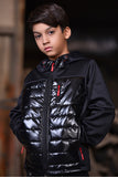Puffer Jacket With A Down And Feather Blend Black