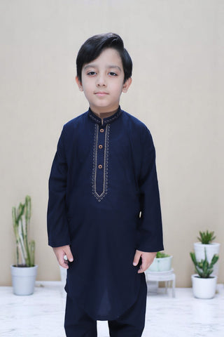Boys Wash n Wear Kameez Shalwar Navy