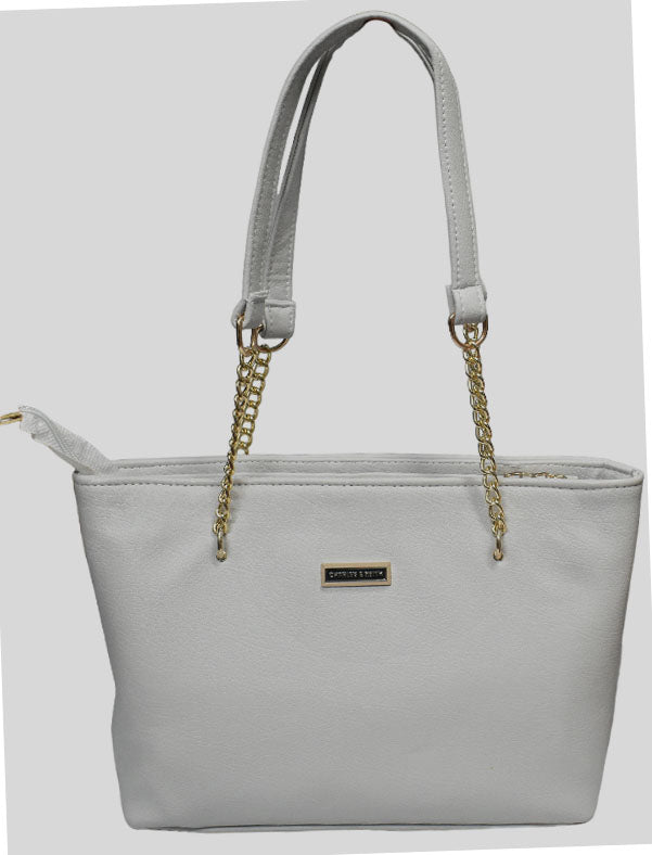 Ladies Lather Handbag White