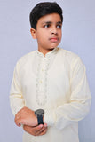 Boy Embroidered Kameez Shalwar Cream