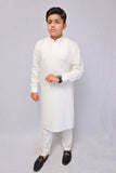 Boy Embroidered Kameez Shalwar White