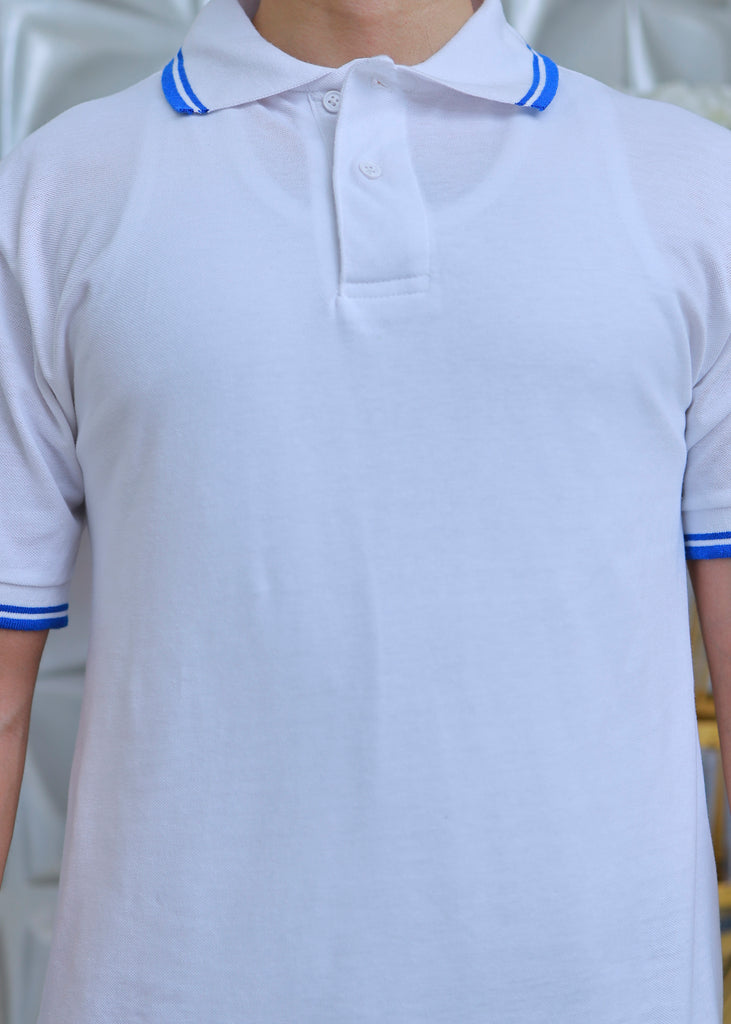 Men Short Sleeve Polo Shirt White