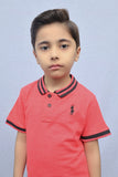 Kids Collared Polo Shirt Pink