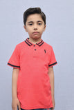 Kids Collared Polo Shirt Pink