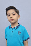 Kids Collared Polo Shirt Ferozi