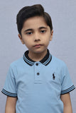 Kids Collared Polo Shirt Sky