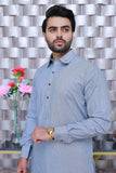 Men Premium Cotton Chambray Suit Grey