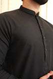 Men Wash n Wear Kameez Shalwar Black