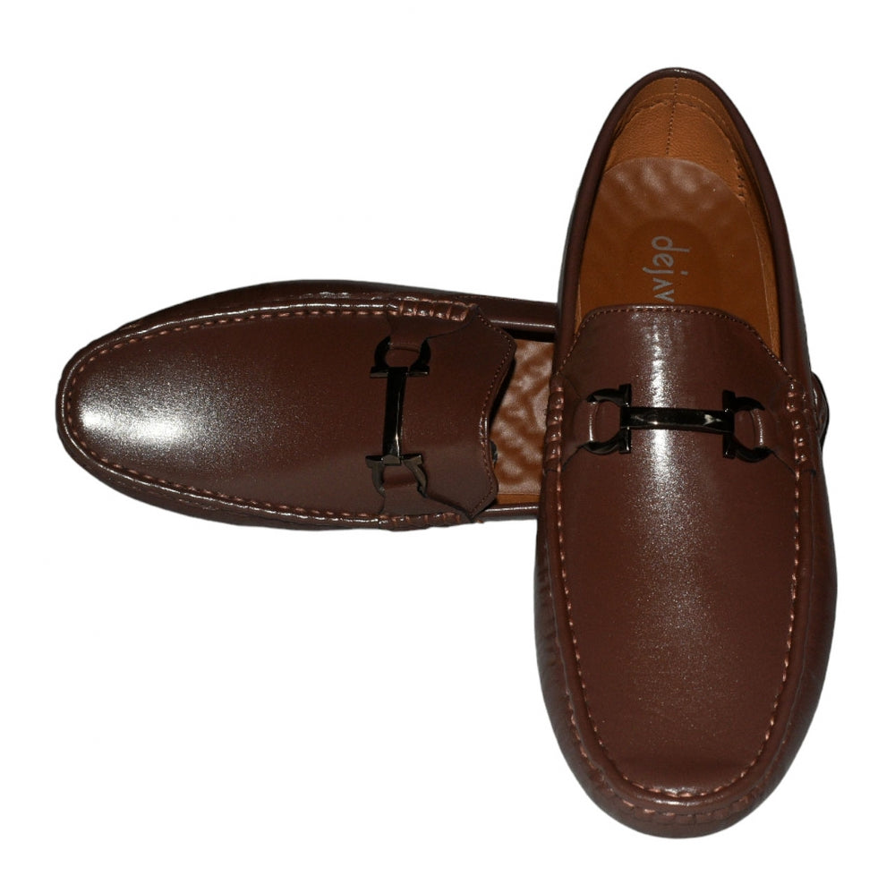 Men Premium Quality Faux Leather Shoe Brown