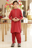 Boy Kameez Shalwar Premium Blended Cotton Fabric Red
