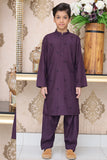 Premium textured fabric kameez shalwar PURPLE