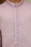 Boys Kurta Premium Texture Cotton Fabric Light-Purple