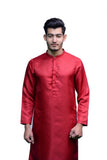 Mens Premium jamawar Kurta Red