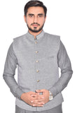 Men KNITTED-P'QUIE Waistcoat Charcoal
