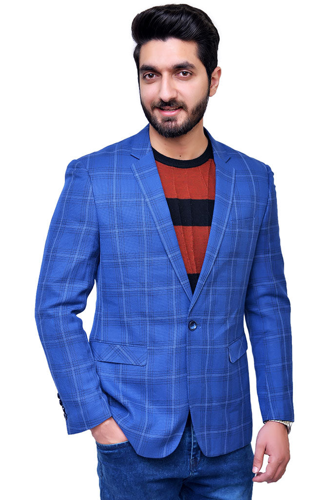 Blue casual coat for men in Pakistan