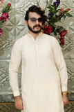 Men Kameez Shalwar Premium Fabric Cream