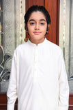 Boys Premium Embroidered Kameez Shalwar White