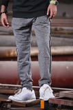 Trousers With An Elastic Waistband And Adjustable Drawstrings Tex-Grey