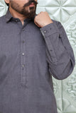Premium blended fabric kameez shalwar Texture CHARCOAL