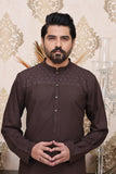 Men Premium Fabric Kameez Shalwar Brown