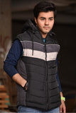 Puffer Jacket With A Down And Feather Blend Black-Mix