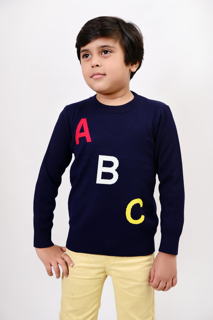 Boy Sweater Blue ABC