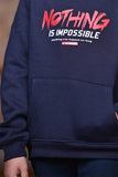 Hoodie With An Adjustable Hood And Long Sleeves Navy