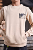 Long Sleeve Sweatshirt With A Round Neckline And Ribbed Trims Skin