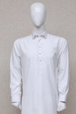 Men Plain Shalwar Kameez White