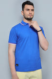 Men Short Sleeve Polo Shirt Blue