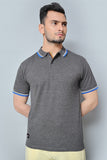 Men Short Sleeve Polo Shirt Charcoal