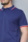 Men Short Sleeve Polo Shirt Navy