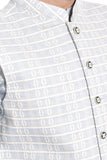 Men Premium Embroidered Waistcoat White