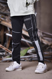 Trousers With An Elastic Waistband And Adjustable Drawstrings Black/G