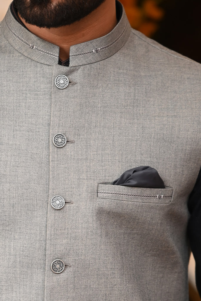 Silver grey waistcoat top