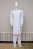 Men Plain Shalwar Kameez White