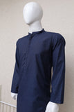 Men Premium Dotted Kurta Blue