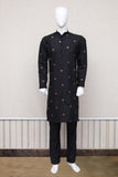 Men Premium Embroidered Shalwar Kameez Black]