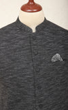 Men Premium Waistcoat Black Slub