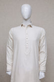 Men Premium Wool Shalwar Kameez Off-White