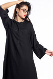 Women Trouser Kurti With Front Pockets Style Black