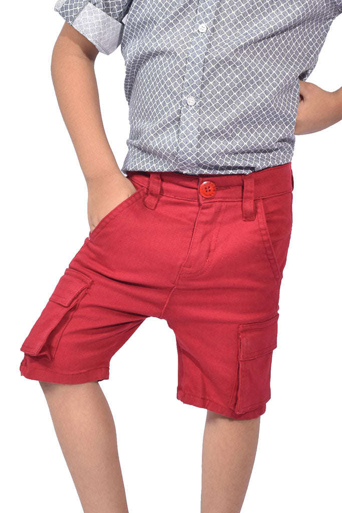 Boy Cargo Short Trouser Red