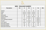 Mens Kurta Size Chart