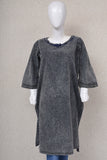 Women Denim Kurta with Wash effect Black