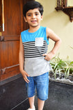 Summer Sleeveless Sando T-Shirt For Boys